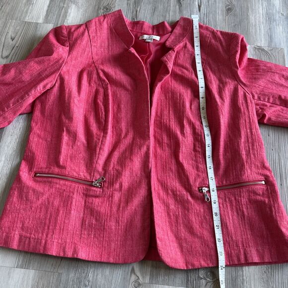 Roz & Ali Women’s Cotton Blend Red Blazer Size 1X - Picture 6 of 9